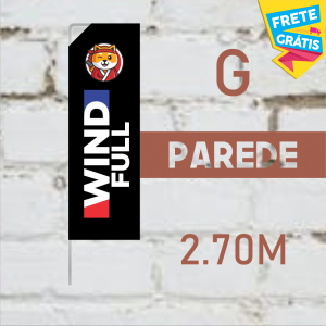 WIND FULL PAREDE (G) Completo com Hastes e Suporte de Aço 2.70m x 0.65m Dupla-Face | Impressão Ultra-HD EPSON RETANGULAR Estrutura de Alumínio Desmontável FRETE GRÁTIS NAS COMPRAS ACIMA DE 100,00, CONSULTE AS REGIÕES.