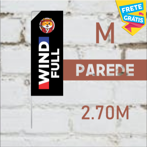 WIND FULL PAREDE (M) Completo com Hastes e Suporte de Aço 2.70m x 0.65m Dupla-Face | Impressão Ultra-HD EPSON RETANGULAR Estrutura de Alumínio Desmontável FRETE GRÁTIS NAS COMPRAS ACIMA DE 100,00, CONSULTE AS REGIÕES.
