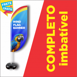 WIND COMPLETO (P) TECIDO TECNOSPORT 100% SINTÉTICO 1.85M X 0.65M DUPLA-FACE | IMPRESSÃO ULTRA-HD EPSON ESTRUTURA DE ALUMÍNIO DESMONTÁVEL FACA | PENA | VELA | ÂNGULO / BASE TITAN BLACK FRETE GRÁTIS NAS COMPRAS ACIMA DE 100,00, CONSULTE AS REGIÕES.
