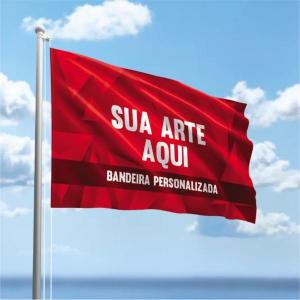 BANDEIRA ULTRA-HD Tecido TecnoSport 100% Poliéster 1.50m x 1.0m 4x0 Cor Impressão Sublimática HD EPSON Impressão Única Face 