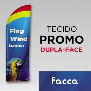 TECIDO PROMOCIONAL FACCA Tecido 100% Poliéster 1.95M X 0.65M Dupla-Face | Impressão Sublimática Costura Externa Interlock Linha branca 