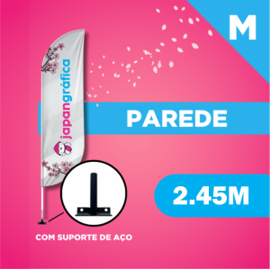 WIND PAREDE (M) Completo com Hastes e Suporte de Aço 2.45M X 0.65M Dupla-Face Ultra-HD Sublimática EPSON Modelos PENA-FACA-VELA-ÂNGULO Embalagem Estrutura de Alumínio Desmontável