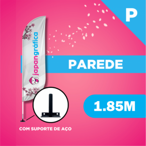 WIND PAREDE (P) Completo com Hastes e Suporte de Aço 1.85M X 0.65M Dupla-Face Ultra-HD Sublimática EPSON Modelos PENA-FACA-VELA-ÂNGULO Embalagem Estrutura de Alumínio Desmontável