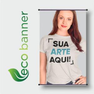 ECO BANNER HD TAMANHO PERSONALIZADO Tecido Fibra Sintética DTEX Largura de 140cm 4x0 Cor Impressão Ultra-HD Sublimática  Pedido mínimo R$ 100,00