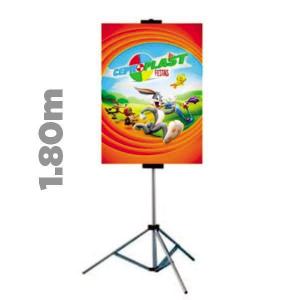 ECO BANNER C/ TRIPÉ COMPLETO Alumínio Tripé c/ 1.80m 4x0 Tecido ECO Sintético Completo Ambiente Interno